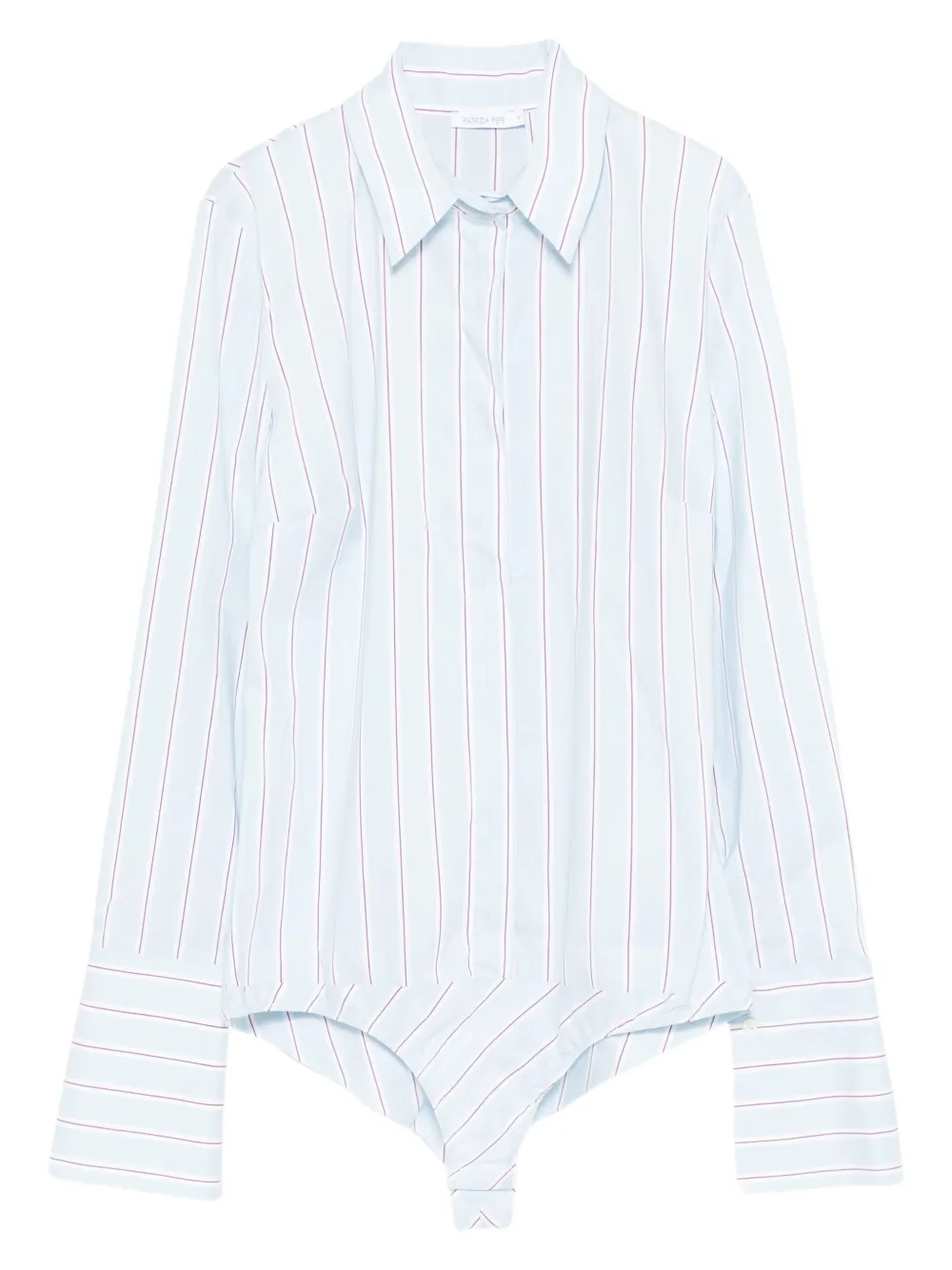 Patrizia Pepe striped cotton bodysuit Blauw