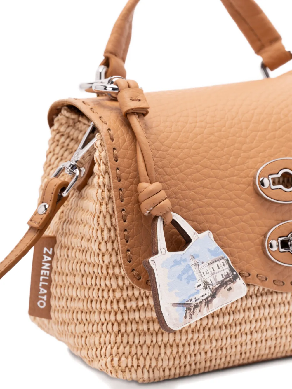 Zanellato Postina Spinnaker tas met leren afwerking Beige