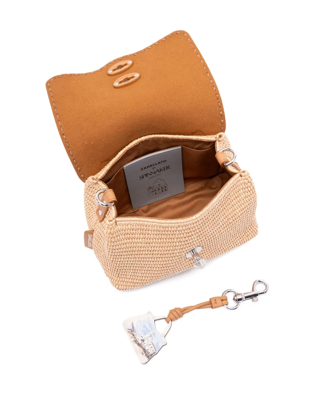 Zanellato Postina Spinnaker tas met leren afwerking Beige