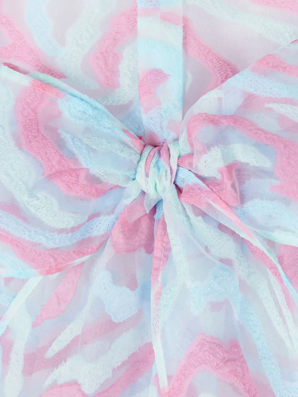 MAMA LUMA KIDS ruffled bow dress Blauw