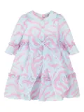 MAMA LUMA KIDS ruffled bow dress - Blue