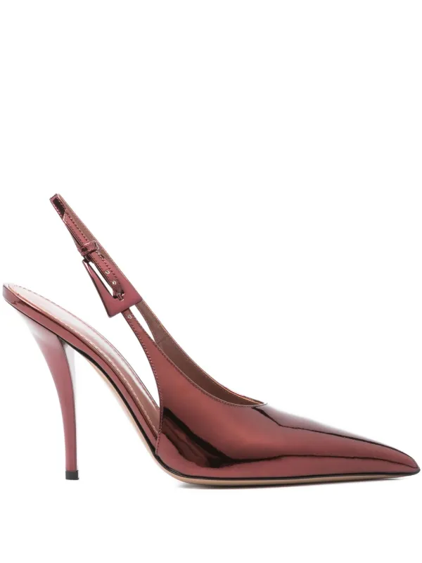 Paris Texas 105mm Slingback Pointed-toe Pumps in Red