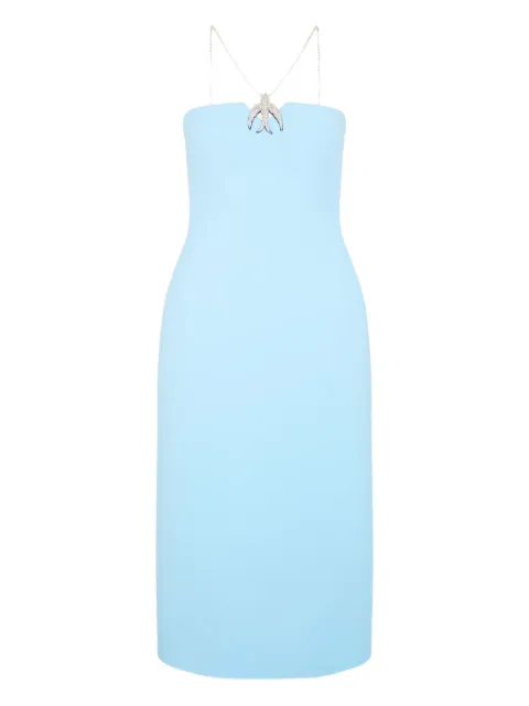 David Koma crystal-chain swallow midi dress