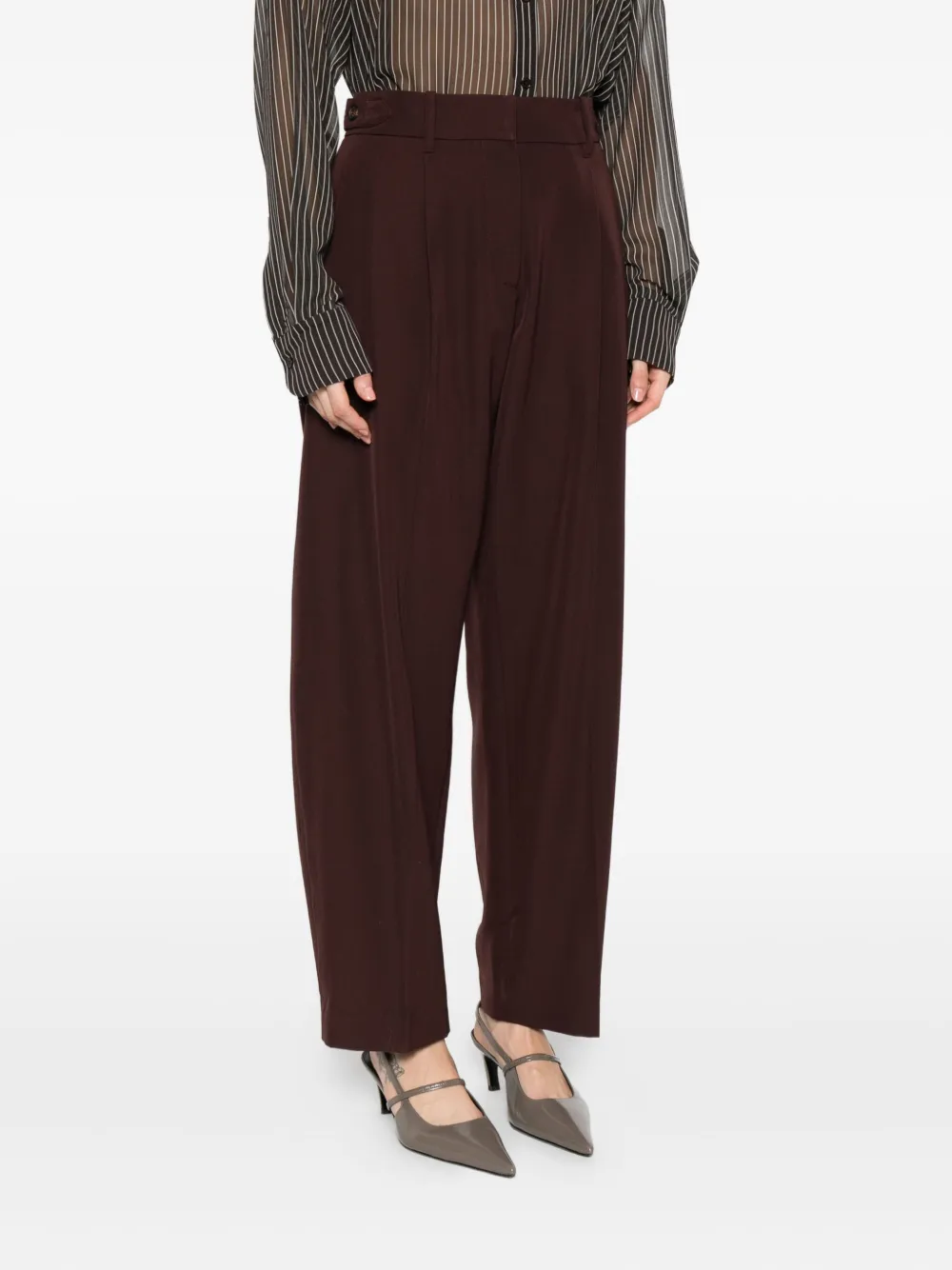 Brunello Cucinelli pleated-details trousers Bruin