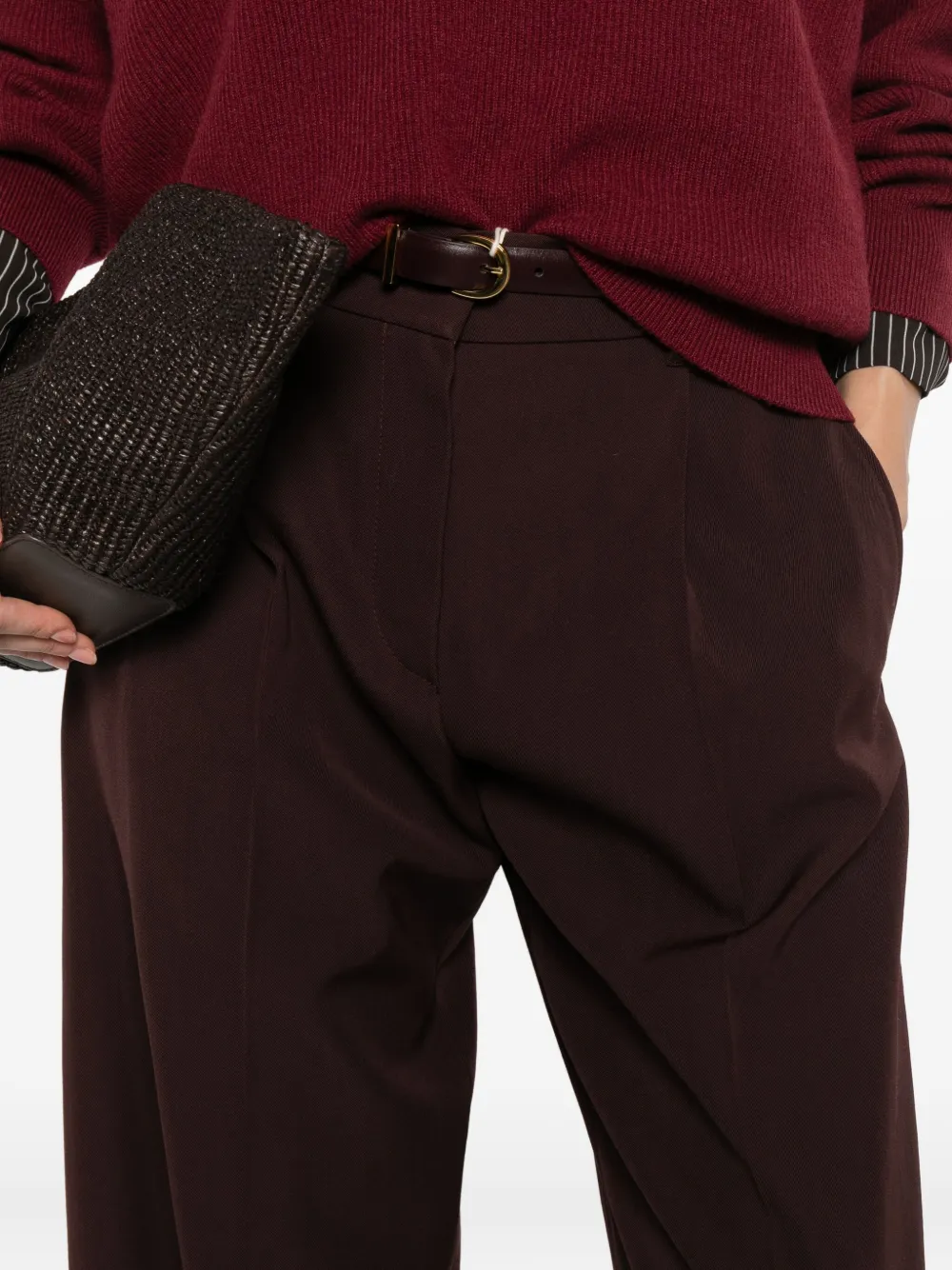 Brunello Cucinelli pleated-details trousers Bruin