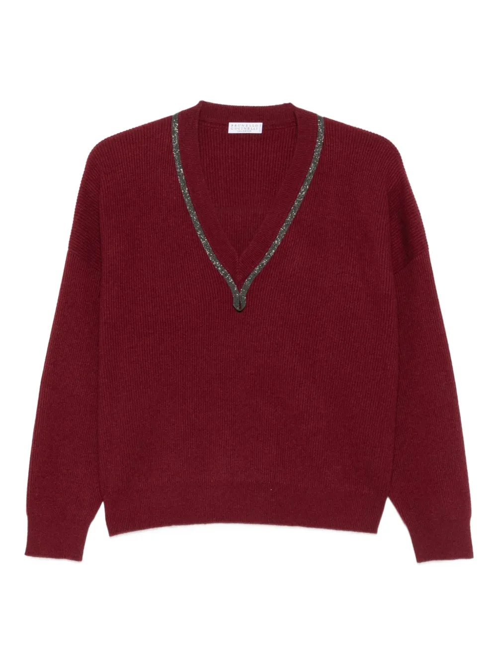 Brunello Cucinelli v-neck sweater | Red | Image 1