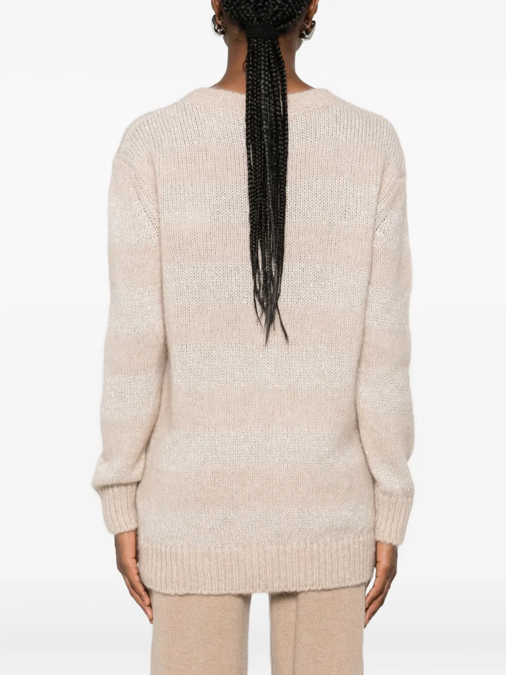 Herno Striped Sweater In Neutral