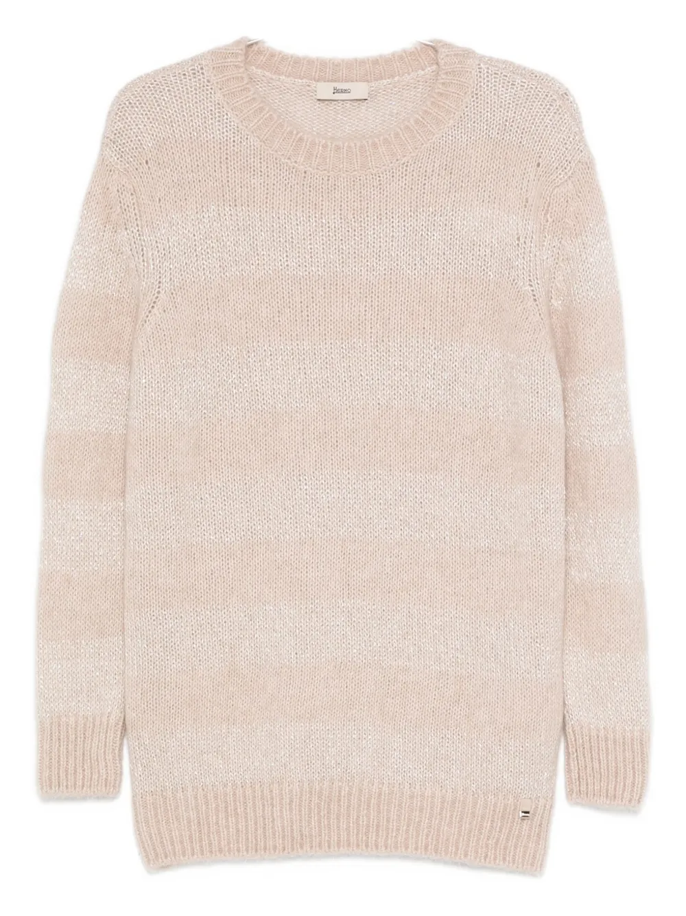 Herno Striped Sweater In Neutral