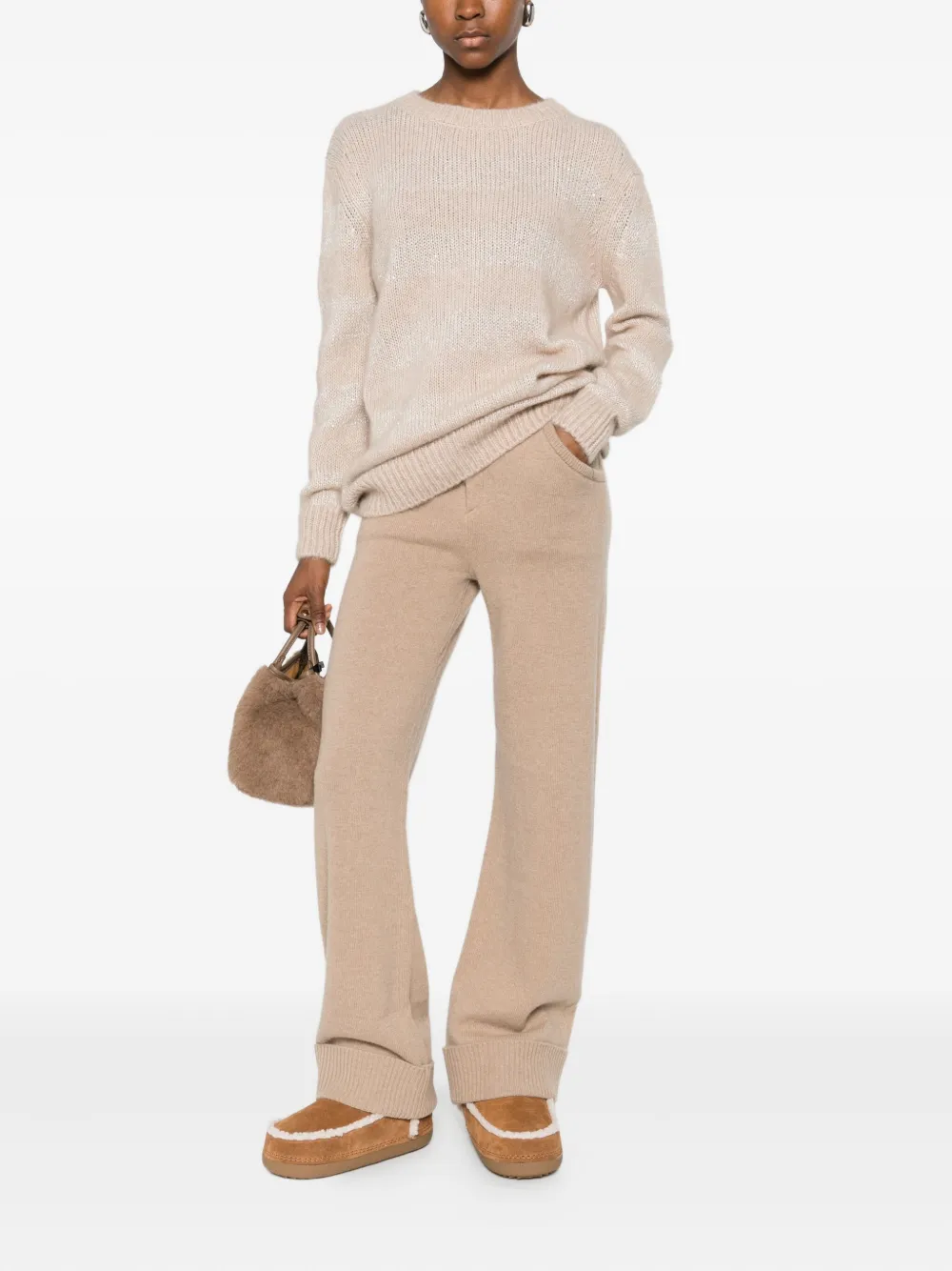 Herno Striped Sweater In Neutral