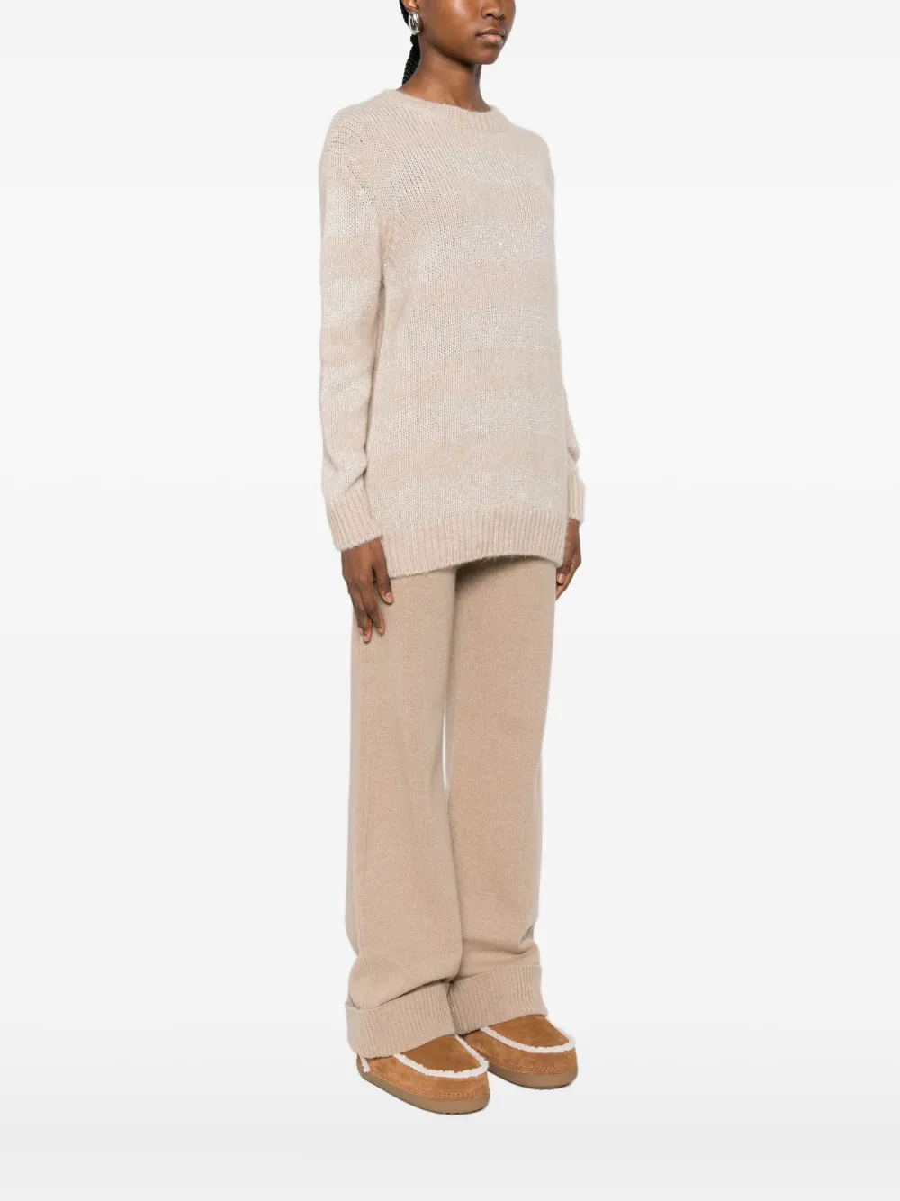 Herno Striped Sweater In Neutral