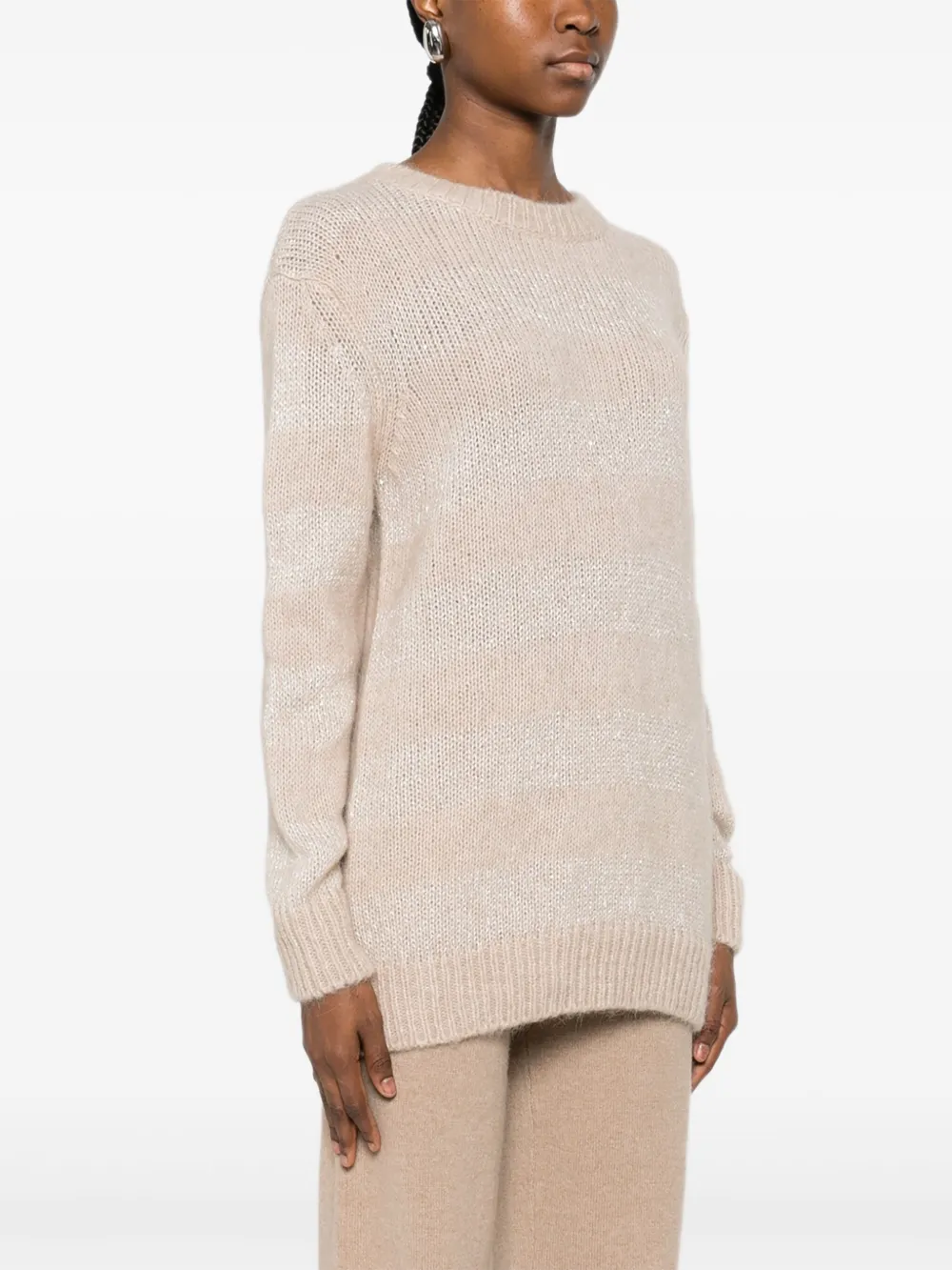 Herno Gestreepte trui Beige