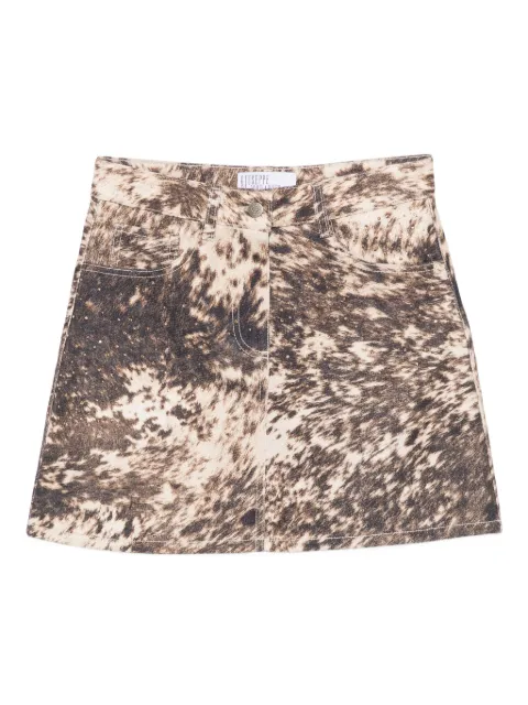 Giuseppe Di Morabito cow-print embellished skirt