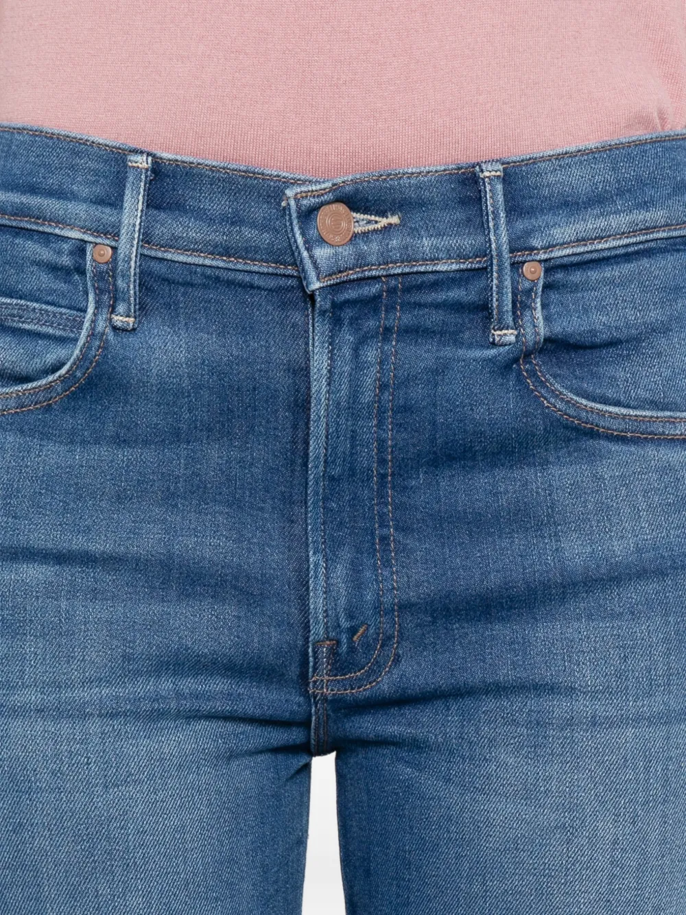 Mother Five-pockets Jeans In Blue