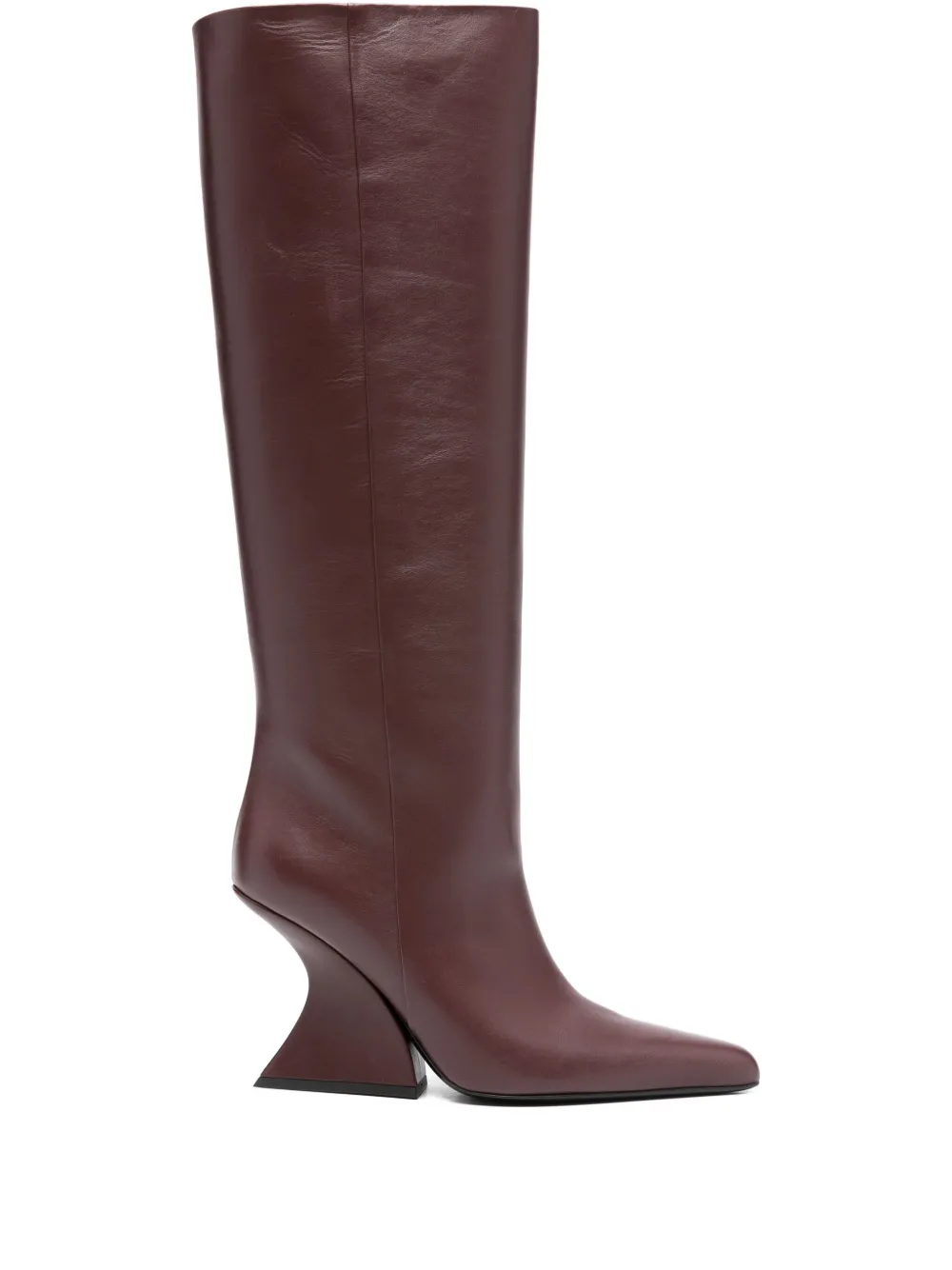 Mugler 70mm pointed-toe sculpted-heel boots Red