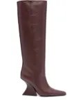 Mugler 70mm pointed-toe sculpted-heel boots - Red