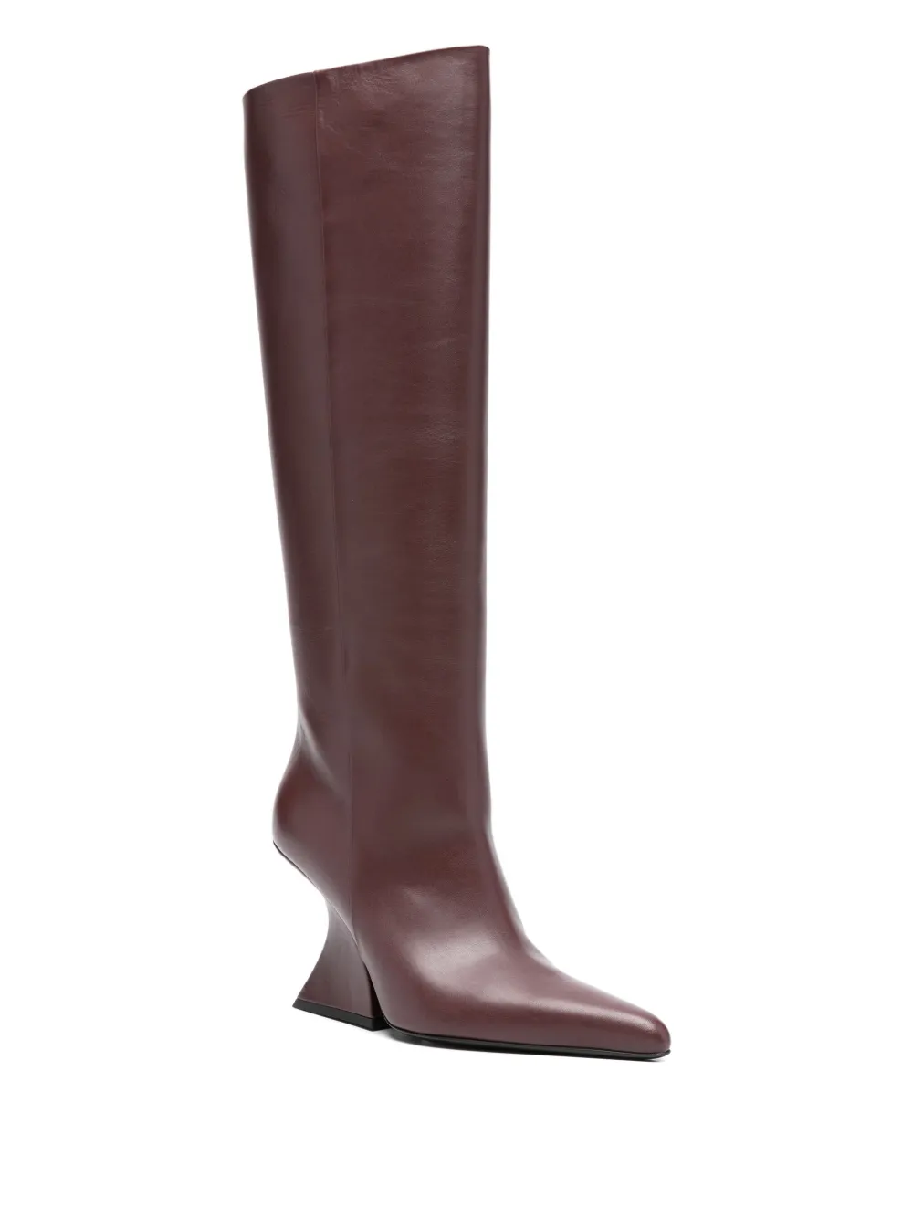 Mugler 70mm Pointed-toe Sculpted-heel Boots In Red