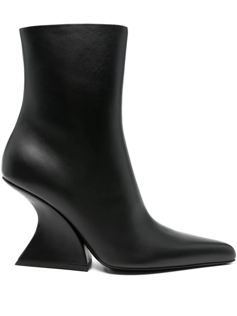 Mugler 100mm pointed-toe sculpted-heel boots Black