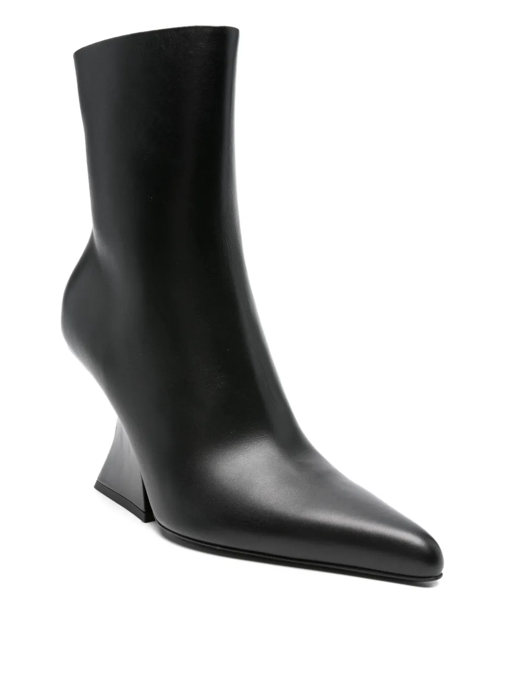 Mugler 100mm pointed-toe sculpted-heel boots Black