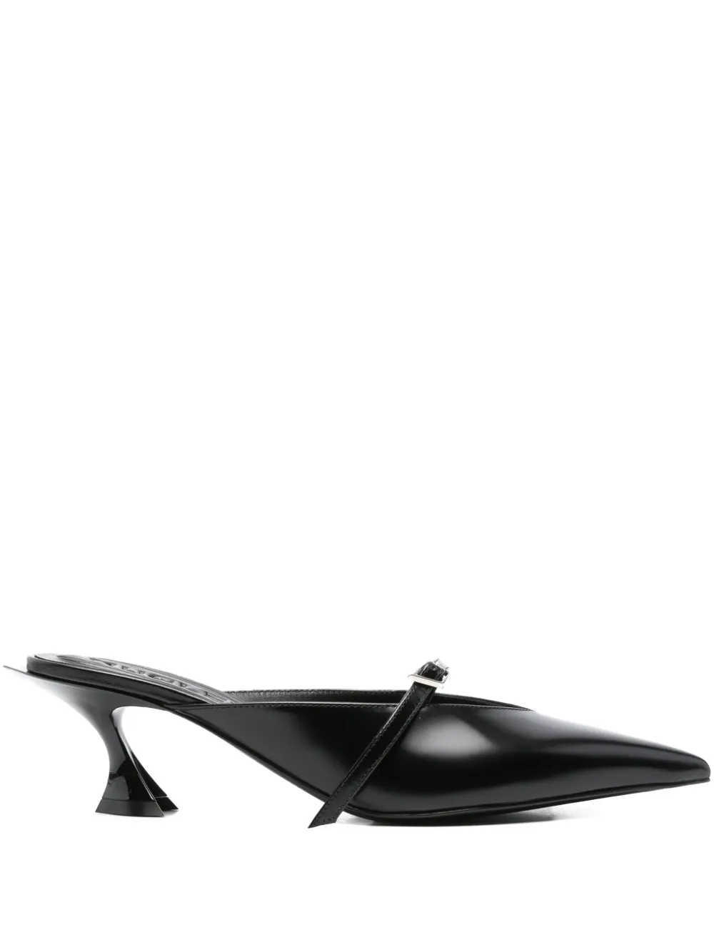 Mugler 70mm pointed-toe ribbon mules Black