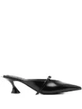 Mugler 70mm pointed-toe ribbon mules - Black