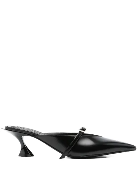 Mugler 70mm pointed-toe ribbon mules