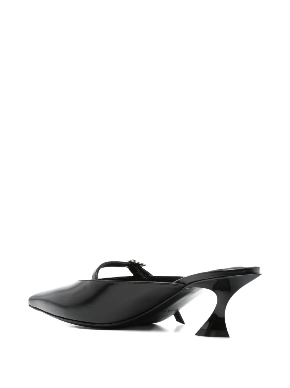 Mugler 70mm pointed-toe ribbon mules Black