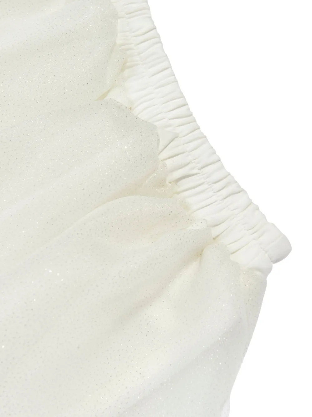 MAMA LUMA KIDS Rok met elastische taille en glitter Wit