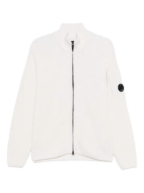 C.P. Company cardigan en maille gaufrée à fermeture zippée