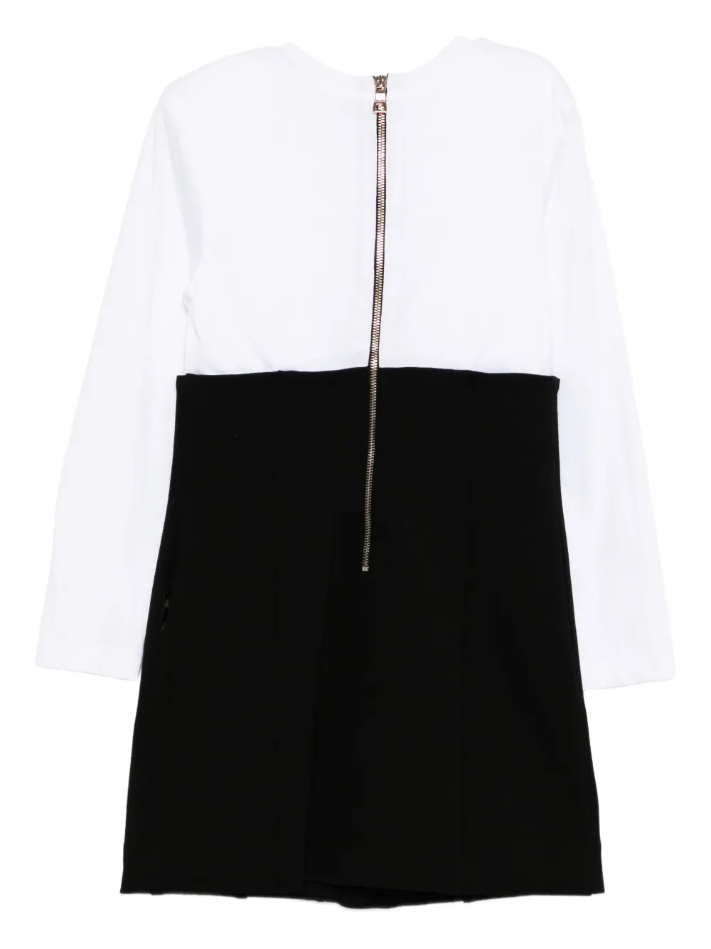 Balmain Kids Jurk met colourblocking en knopen Wit