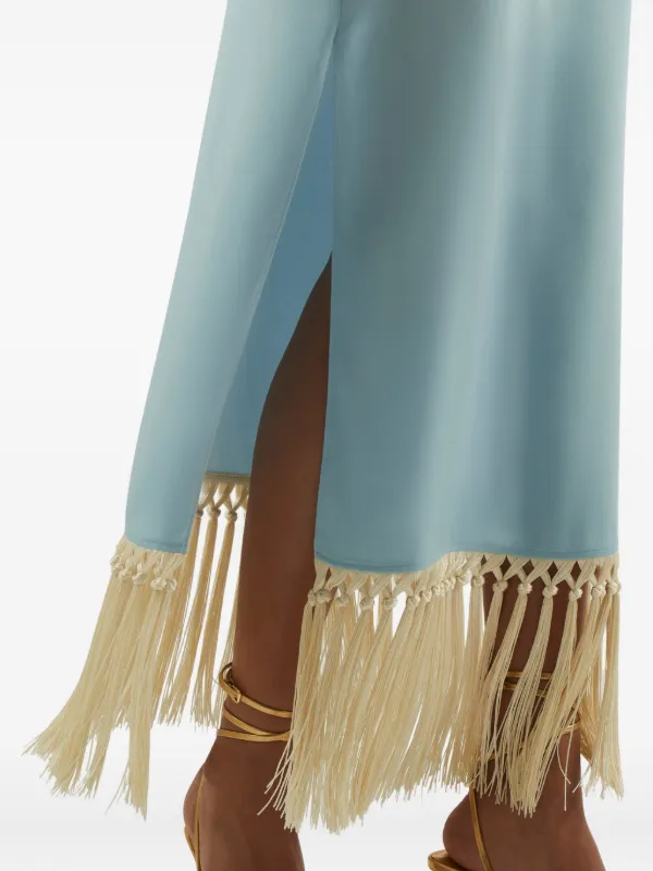 sachin and babi light blue dress Poplin Strapless Drop Waist Back Cutout Maxi Dress main image 1