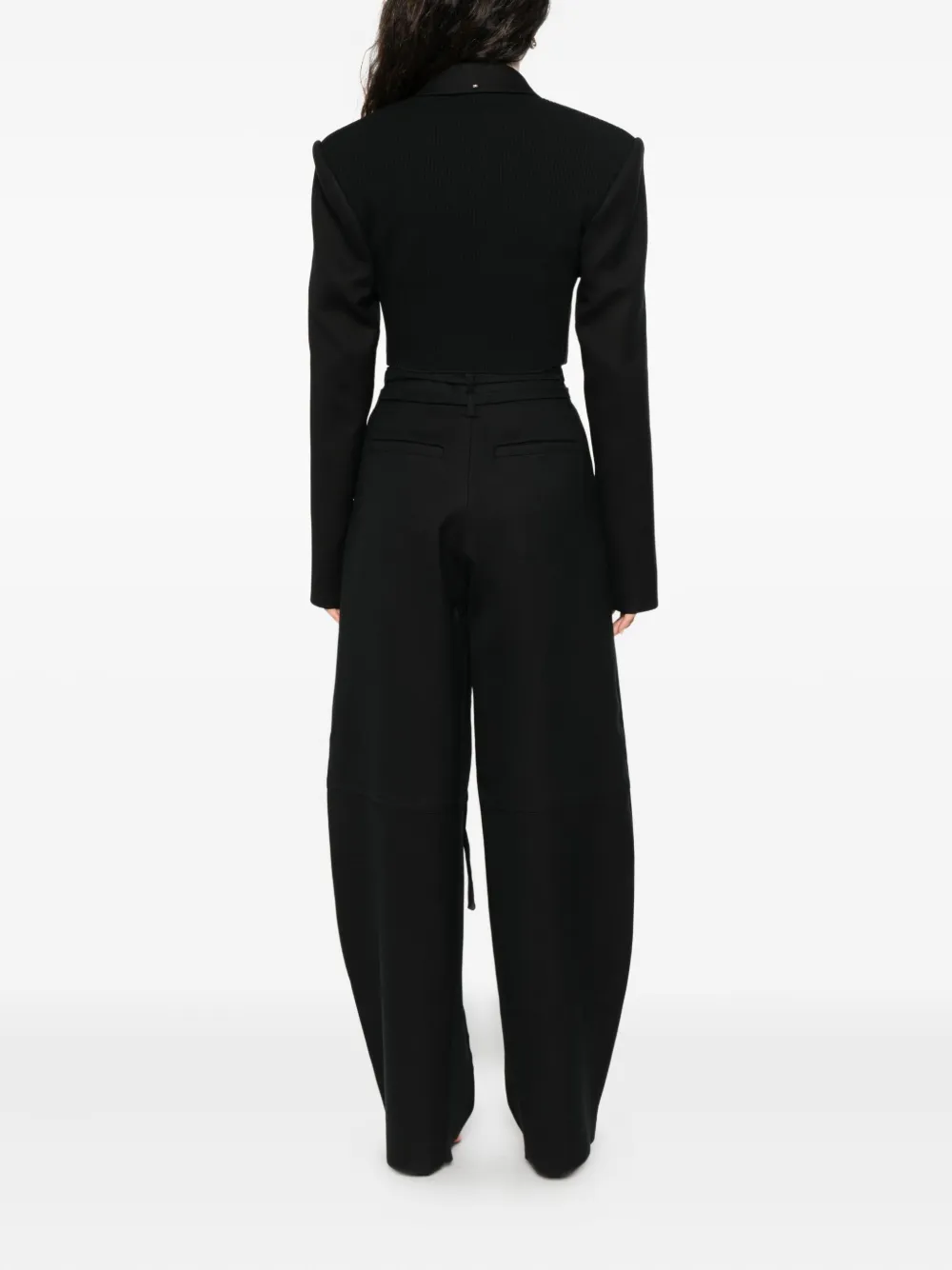 Sportmax Wrap-design Cropped Jacket In Black