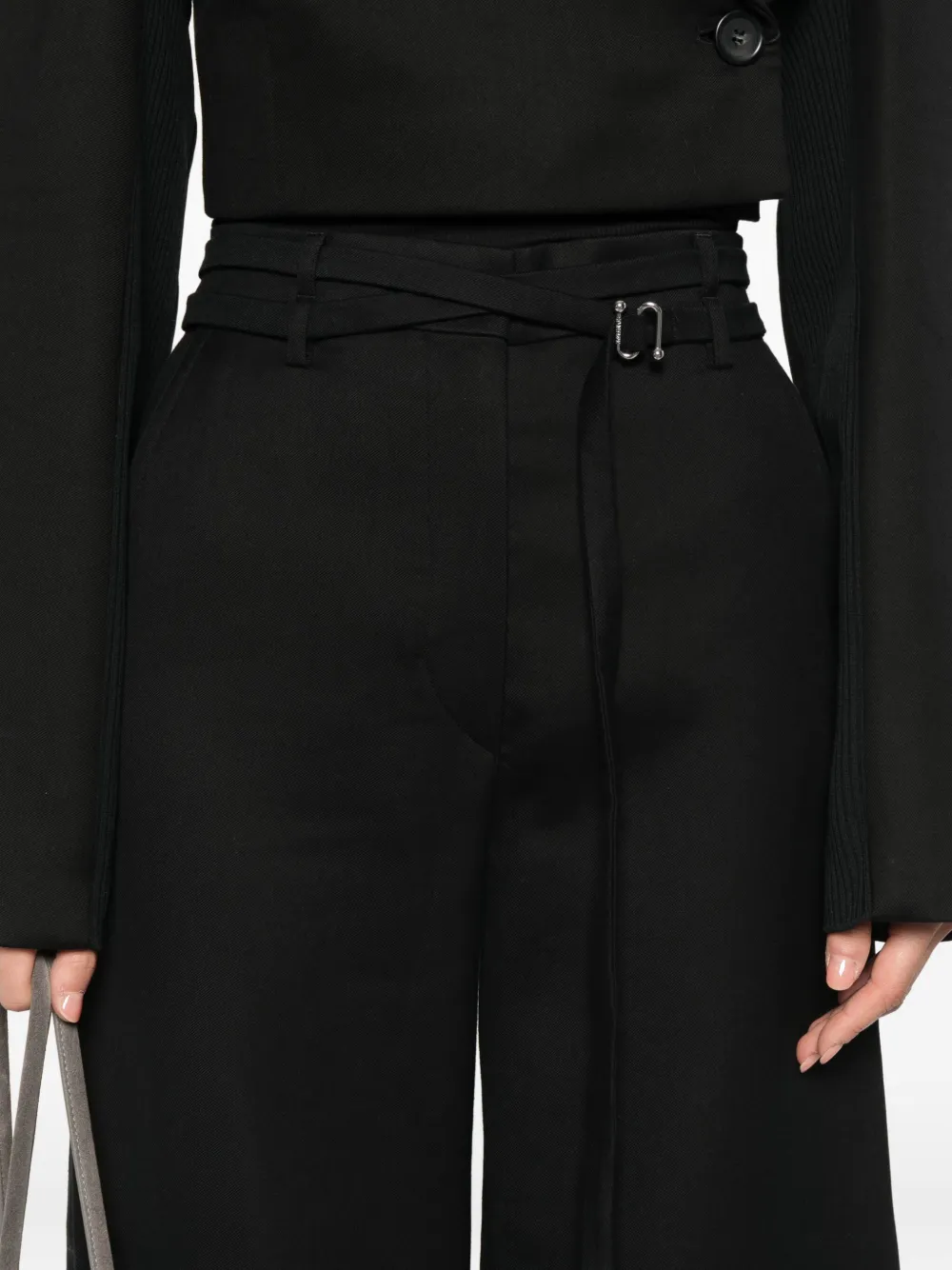 Sportmax Cropped wikkeljack Zwart