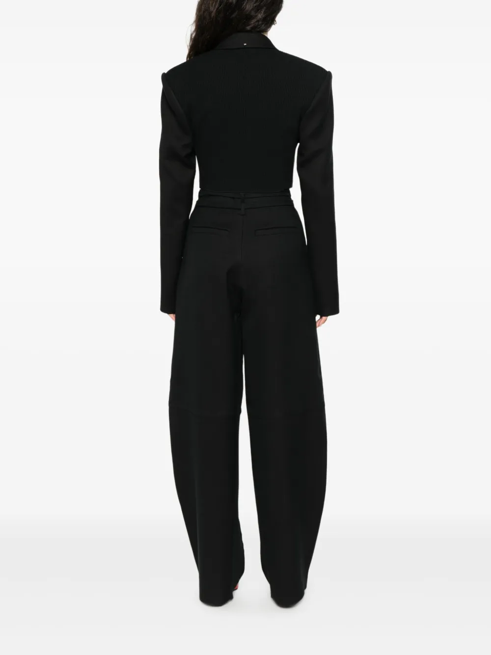 Sportmax Cropped wikkeljack Zwart