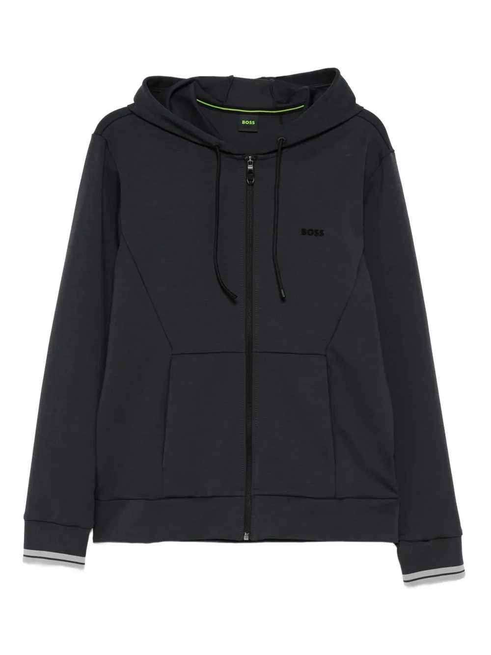 BOSS logo-embossed hoodie | Blue | Image 1