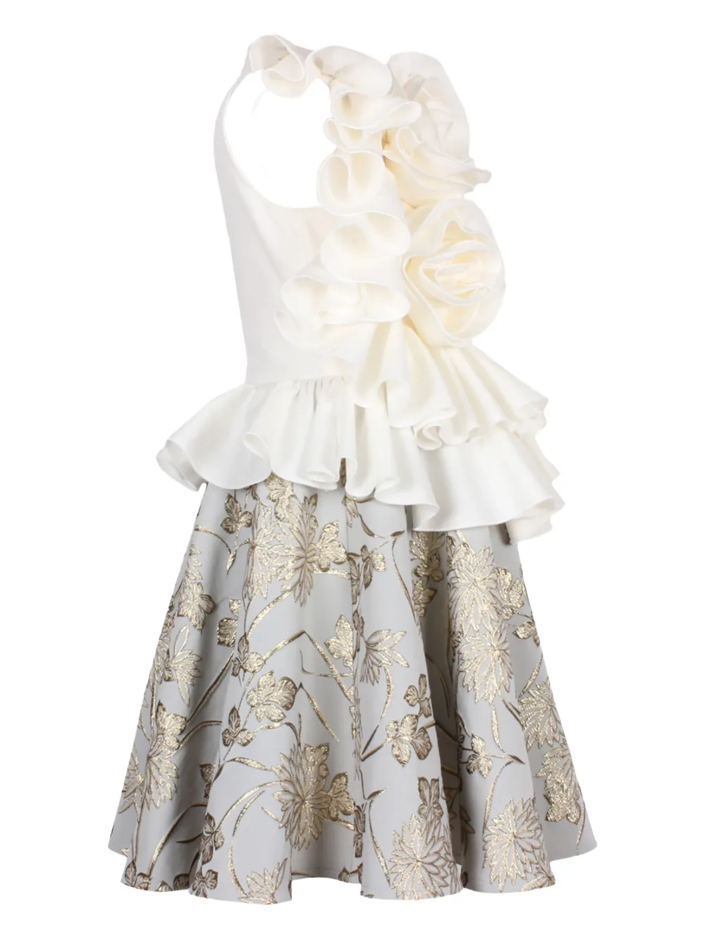 JESSIE AND JAMES KIDS Peplum jurk verfraaid met rozen Blauw