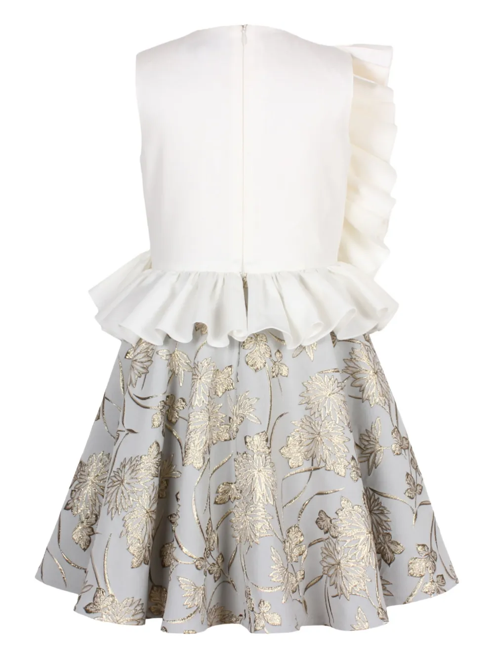 JESSIE AND JAMES KIDS Peplum jurk verfraaid met rozen Blauw