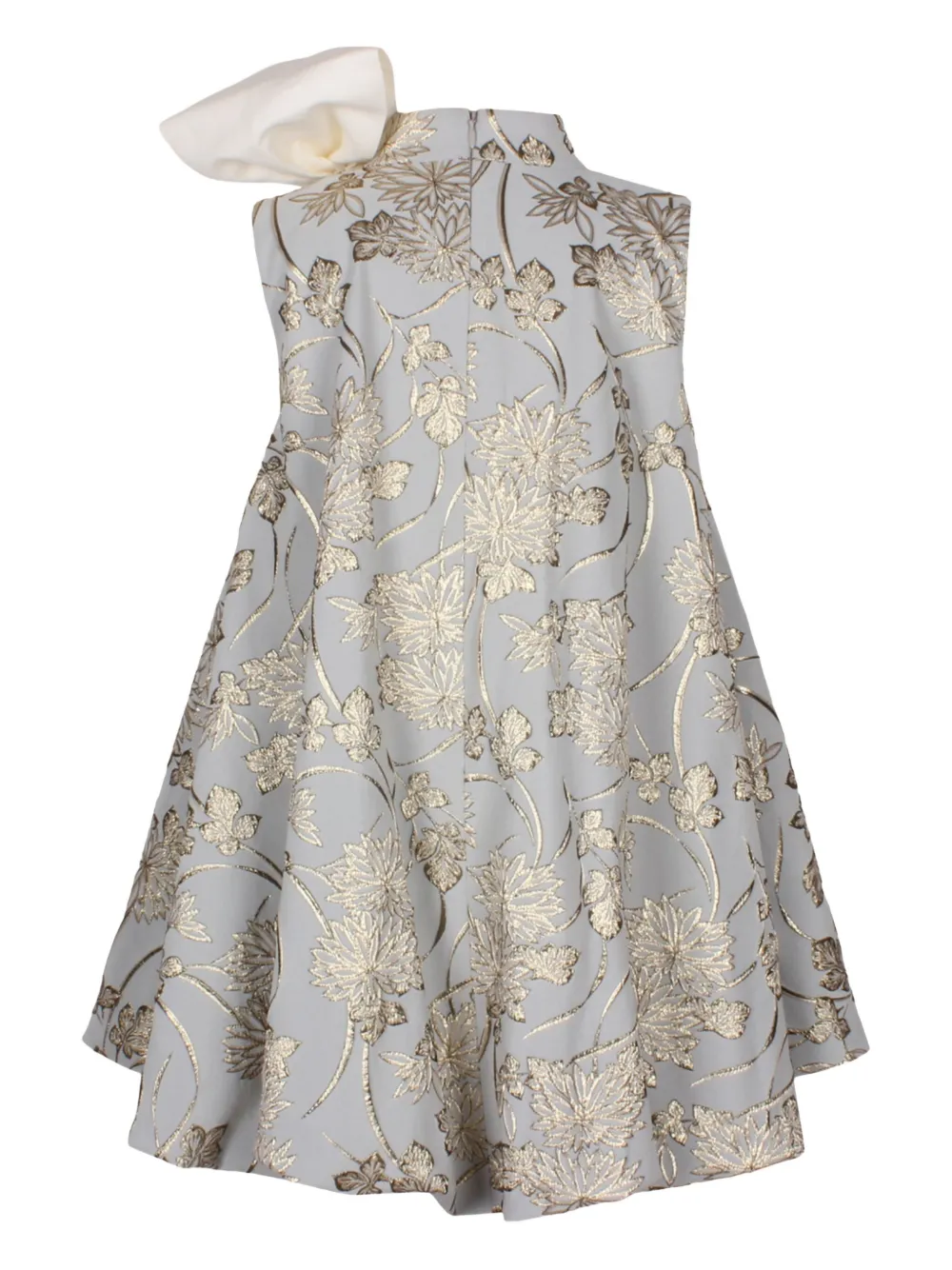 JESSIE AND JAMES KIDS floral-brocade bow dress Goud