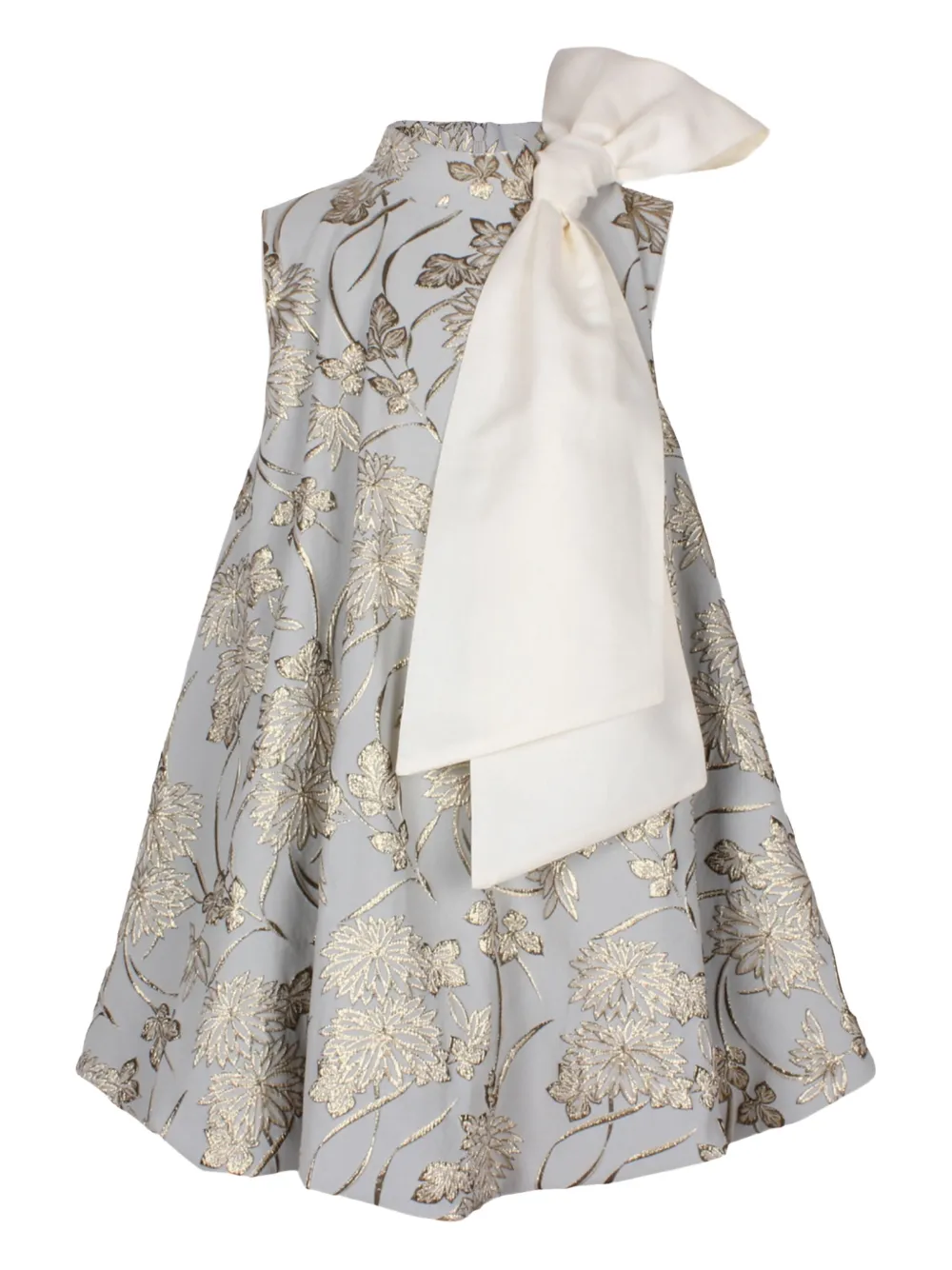 JESSIE AND JAMES KIDS floral-brocade bow dress Goud