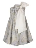 JESSIE AND JAMES KIDS floral-brocade bow dress - Gold