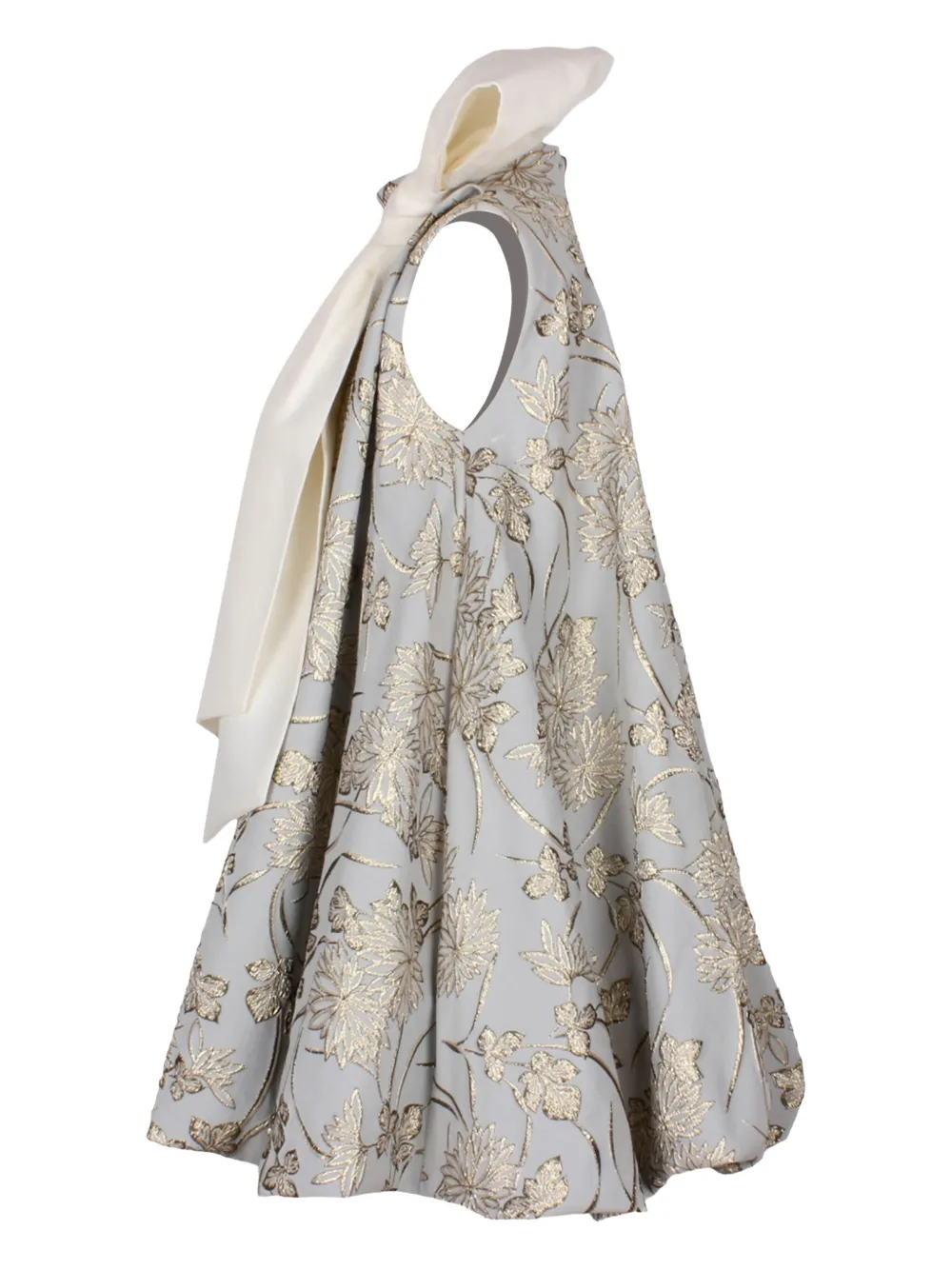 JESSIE AND JAMES KIDS floral-brocade bow dress Goud