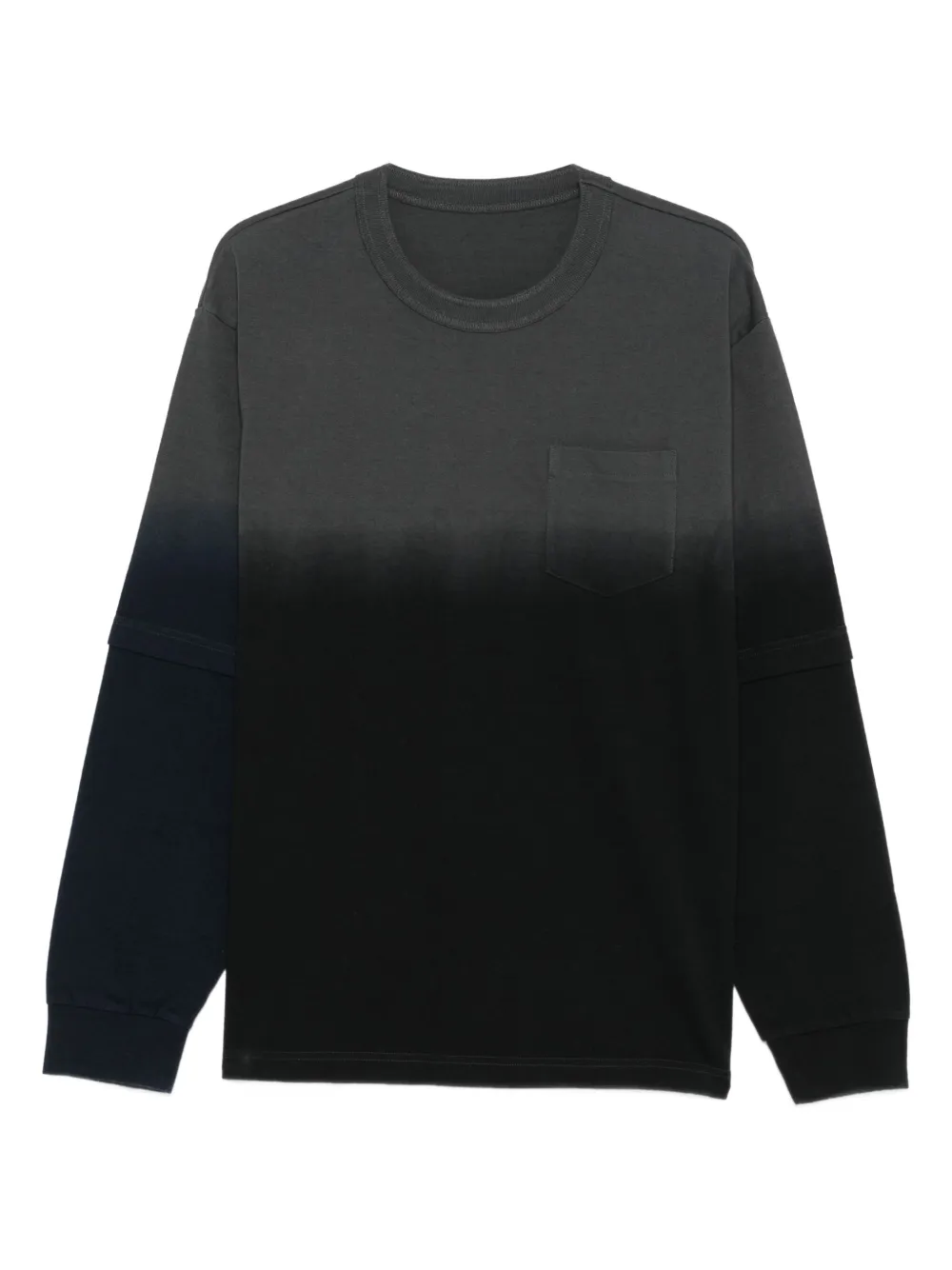 Sacai patch-pocket T-shirt Grijs