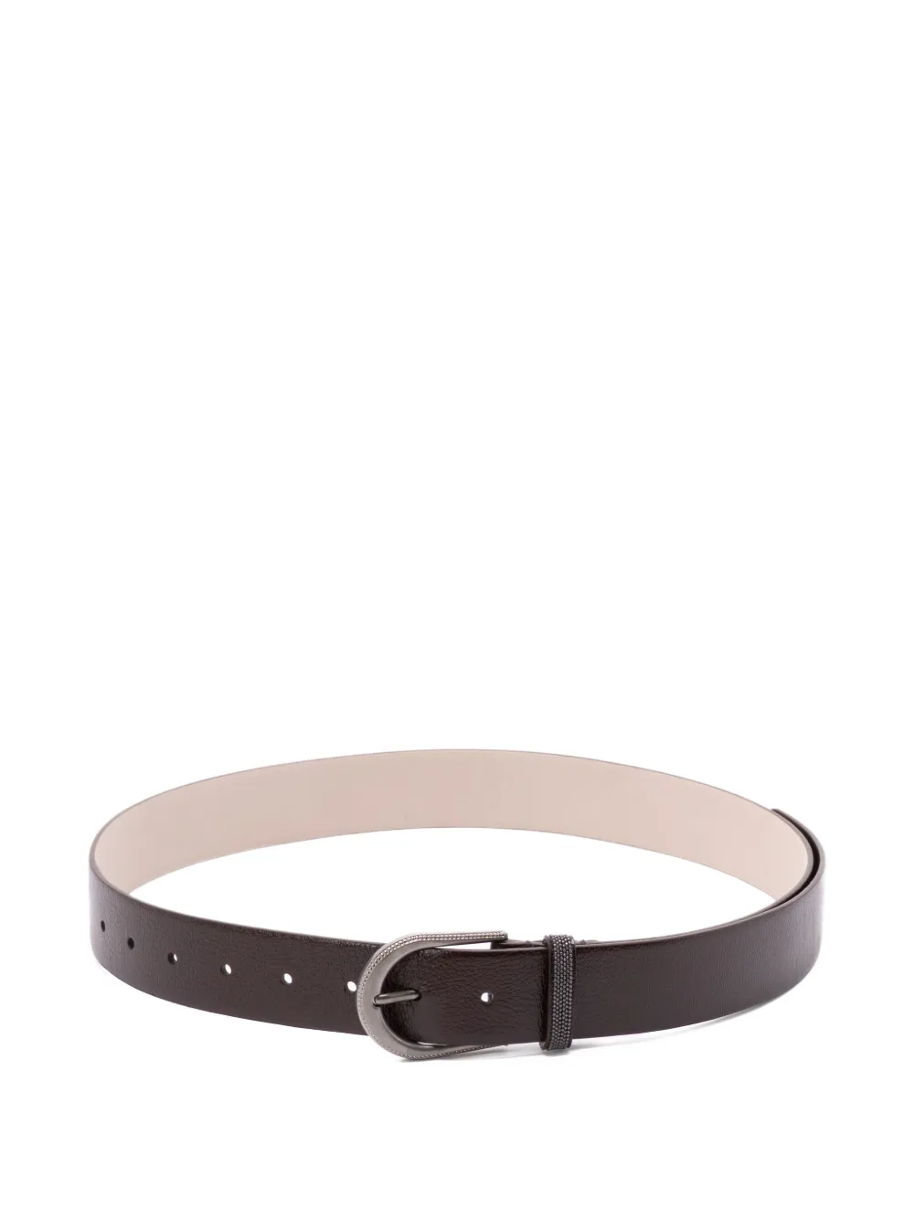 Brunello Cucinelli crystal-embellishment belt - Marrone