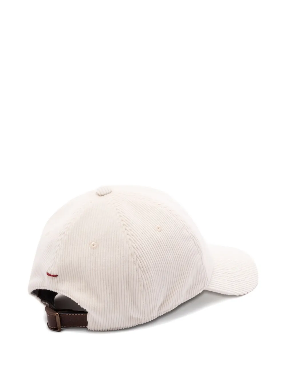 Brunello Cucinelli corduroy logo-embroidered baseball cap Beige