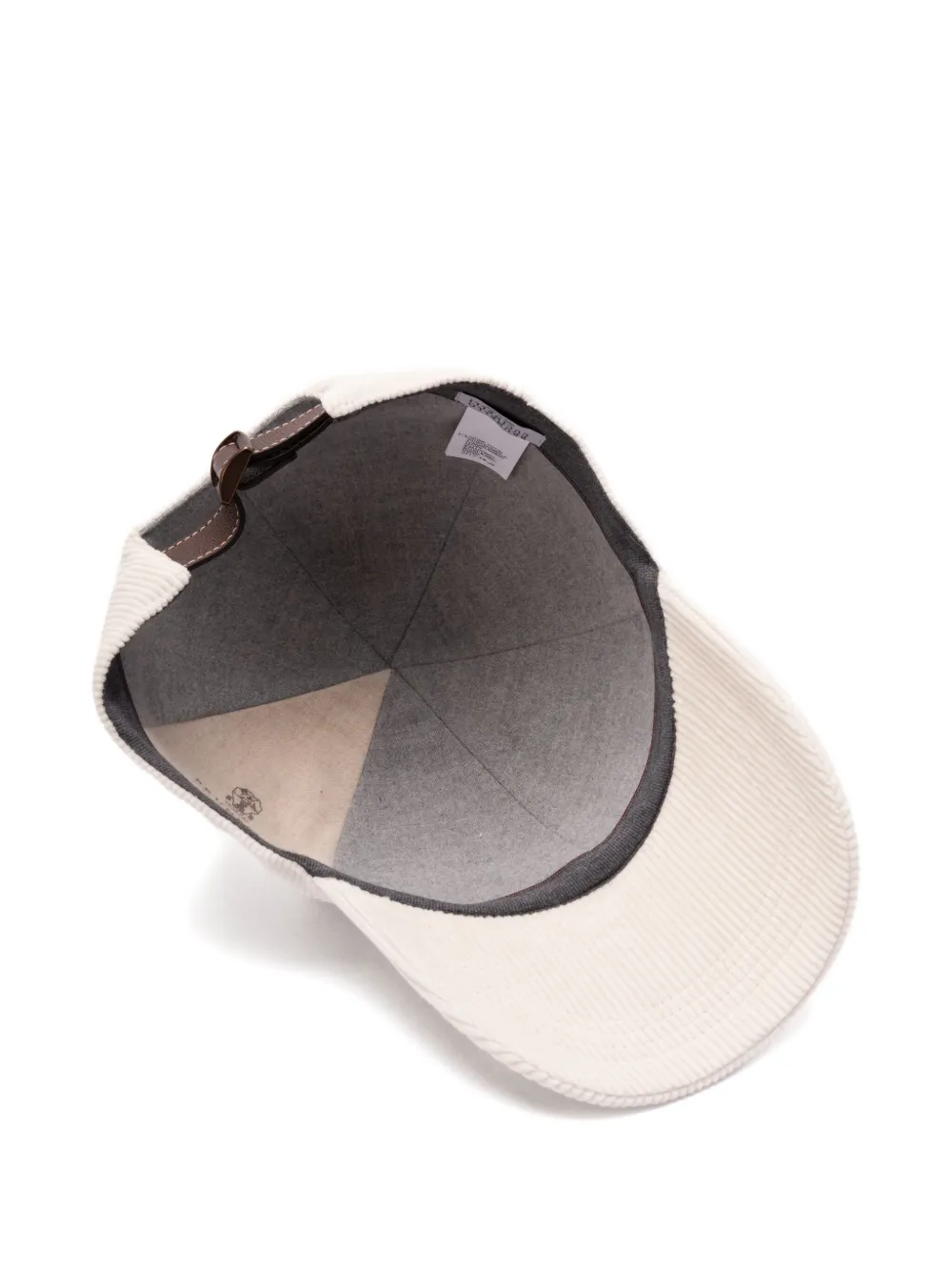 Brunello Cucinelli corduroy logo-embroidered baseball cap Beige