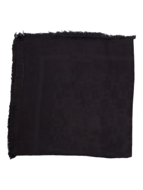 Elisabetta Franchi jacquard-logo fringed-edge scarf