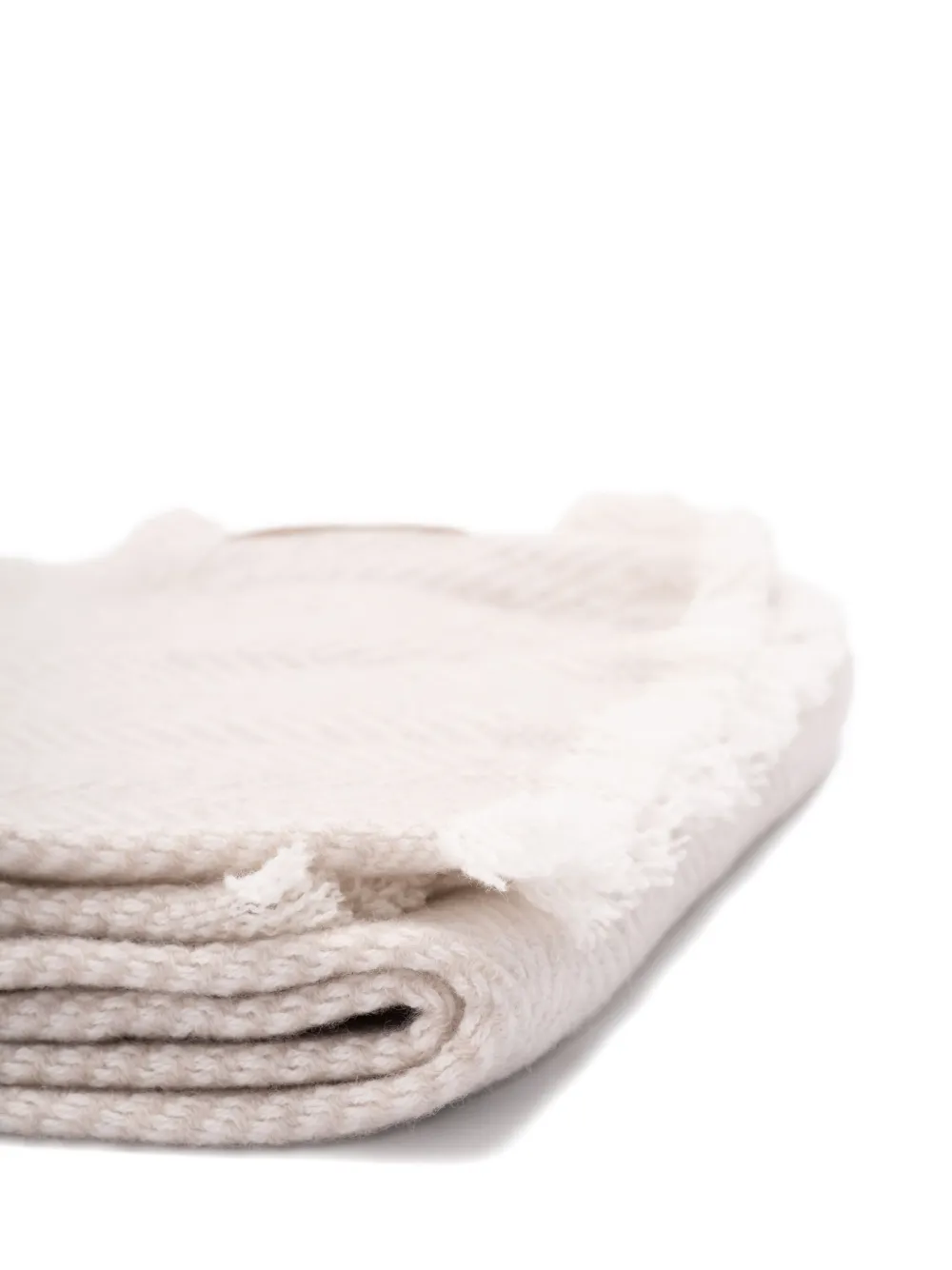 Brunello Cucinelli Kasjmier sjaal met visgraatpatroon Beige