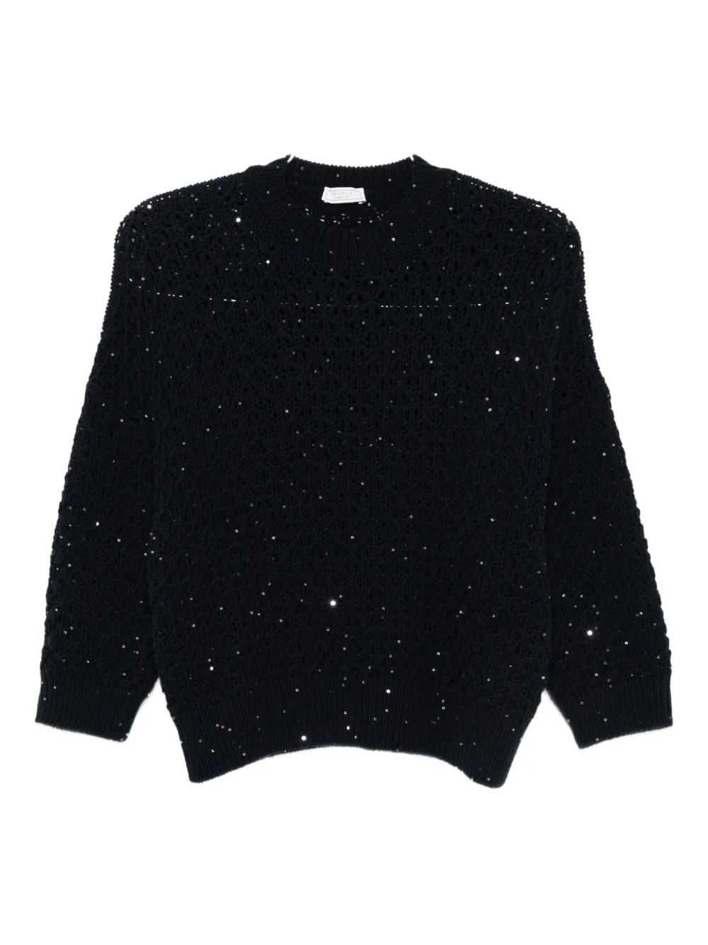 Peserico Sequin-embellished Wool Sweater In Multi