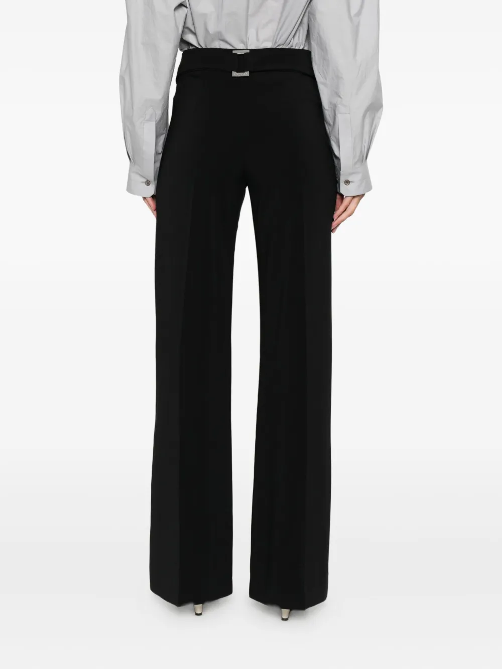 Patrizia Pepe logo-plaque trousers Zwart