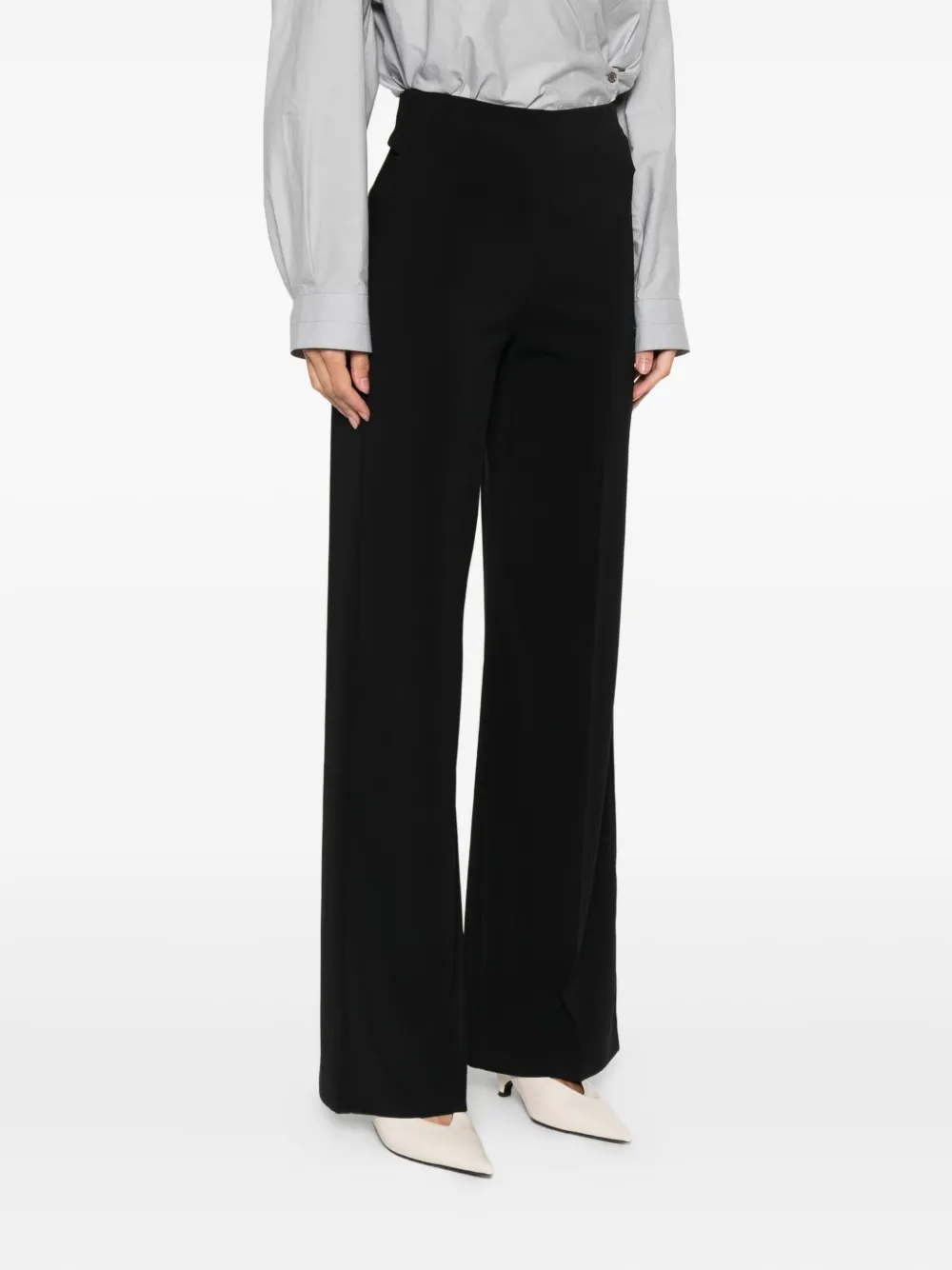 Patrizia Pepe logo-plaque trousers Zwart