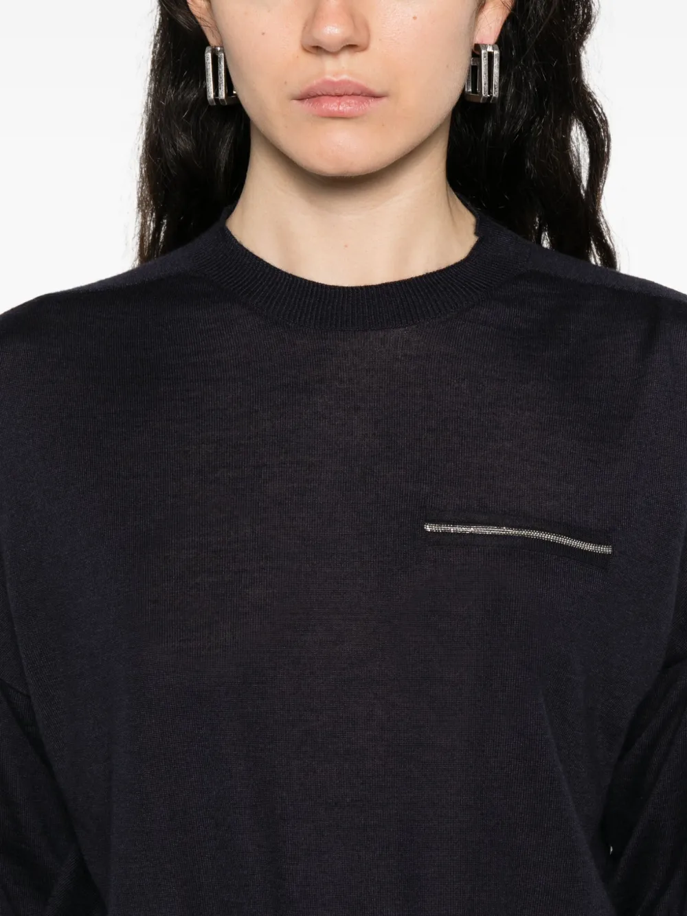 Peserico cashmere-silk top Blauw